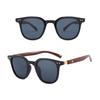 Fashion Wood Grain Leg Rice Nail Square Sunglasses For Men And Women UV Protection Sun Glasses Sunshade Eyeglasses