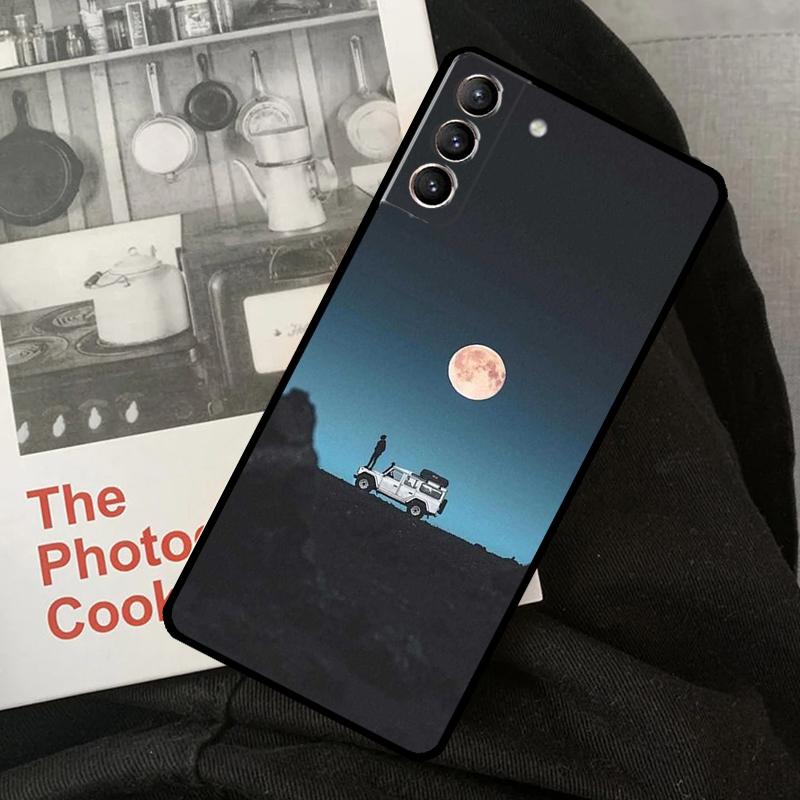 Camping Nature Mountain Phone Case For Samsung Galaxy S24 S22 S23 Ultra S20 S21 S24 FE S9 S10 Plus Note 10 20 Ultra