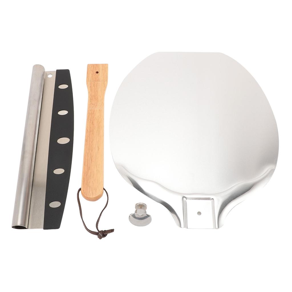 Pizza Peel Stainless Steel with Folding Wooden Handle Pizza Oven Accessories Stainless Steel Pizza