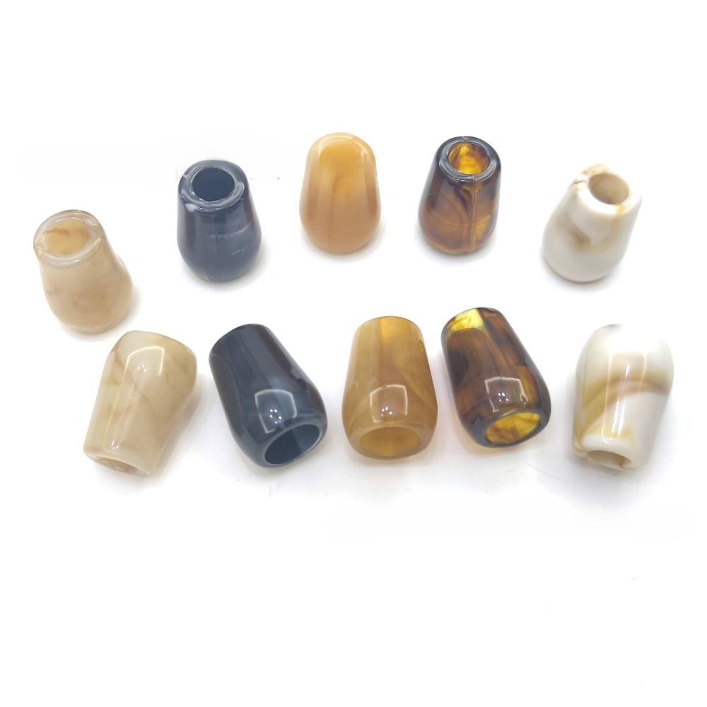 10pcs Acrylic Cord Stoppers 5mm Inner Diameter Durable Acrylic Cord Ends Clothing Accessories