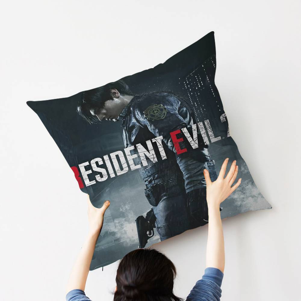 Resident Leon Kennedy E-Evil Kissenbezug Auto Überwurfskissenbezug für Sofa Auto Weihnachtsgeschenk 40x40cm 45x45cm