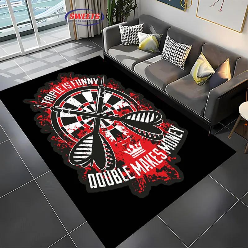3D HD Dart Target Print Carpet! Bedroom Living Room Office Non-Slip Four Seasons Available Rug Multi-Sizes Non-Slip Fast Arrival