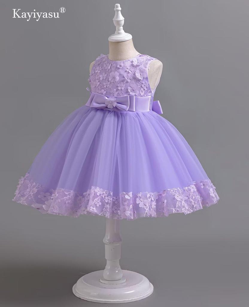 Kayiyasu Formal Floral Cute Perfect for Piano and Sizes Children's Dress, Print, Skirt, Shichi-Go-San, Recitals, Concerts, Weddings, 110-160cm (130