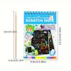 10 Sheets Cartoon Drawing Scratch Note with Bamboo Pen Creative Double-sided Graffiti Book,Scratch Art Book,DoubleSided Graffiti