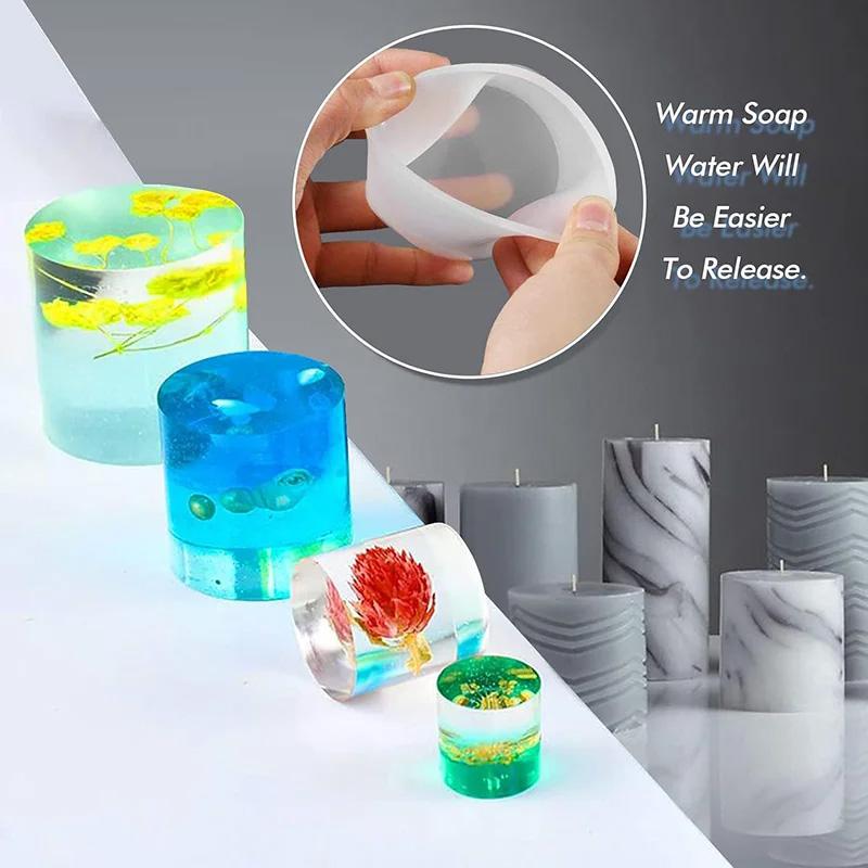 1PC Candle Molds for DIY Crafts Wax Candle Making 3D Making Soaps Multi-size Pillar Casting Silicone Moulds Hexagonal Cylinder