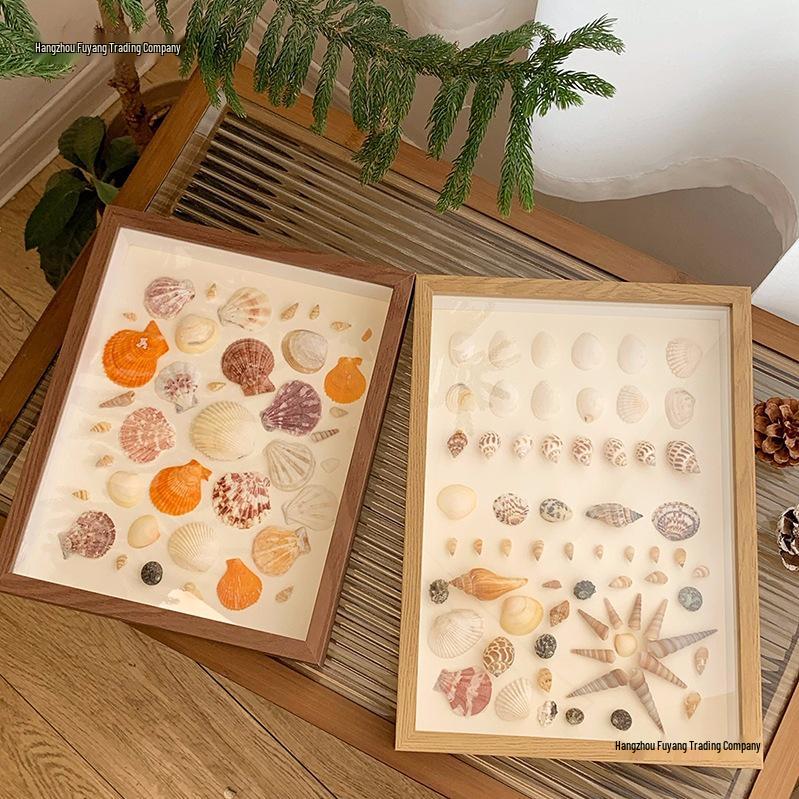 Handmade Seaside Shell Conch Photo Frame - Minimalist Square Design