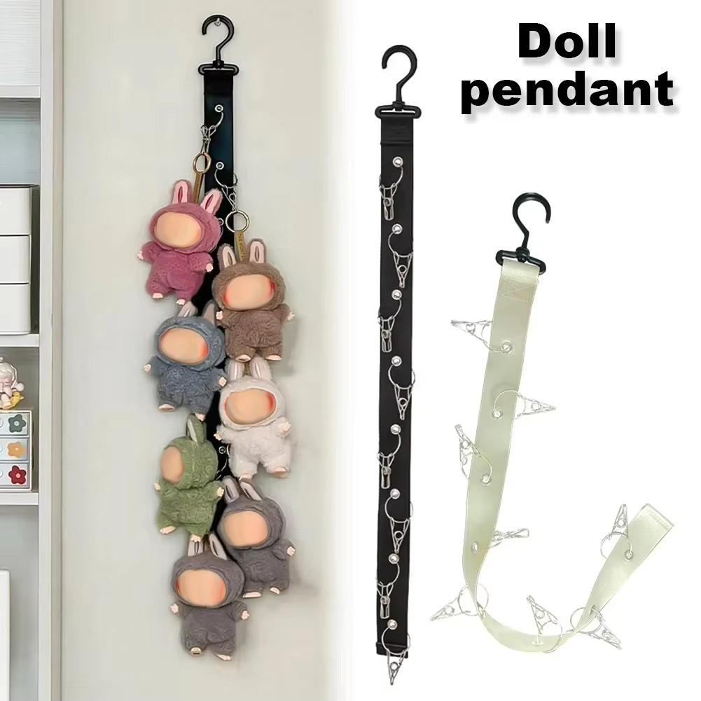 Non-Toxic Doll Pendant Storage Rape Tool Cabinet Door Decor Accessories For Dolls Storage Bag With Hanging Hook Doll Pendant Storage Rope