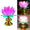 Pink Lotus Lamp Exquisite Temple Decoration Creative Worship Lamp  Worship