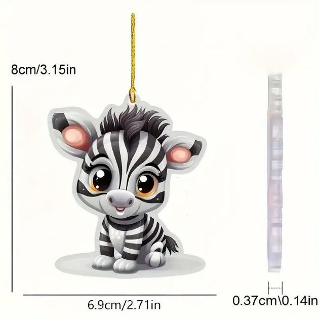 Cross-border Cartoon Horse Acrylic Pendant for Car Interior, Keychain, or Backpack Decoration
