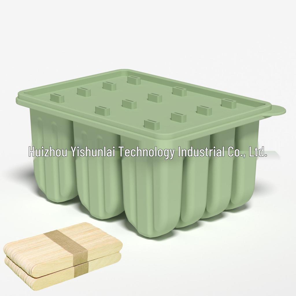 Silicone Ice Cube Tray with Lid: 4-Grid Frozen Soup & Food Storage Box