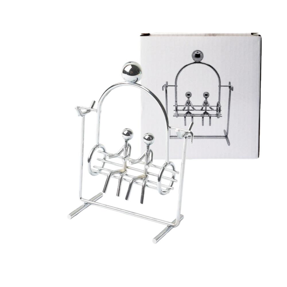 1PC Lovers Swing Kinetic Art Balance Manual Swing Physical Mechanics Decompression Home Office Desktop Decoration Gift For Child