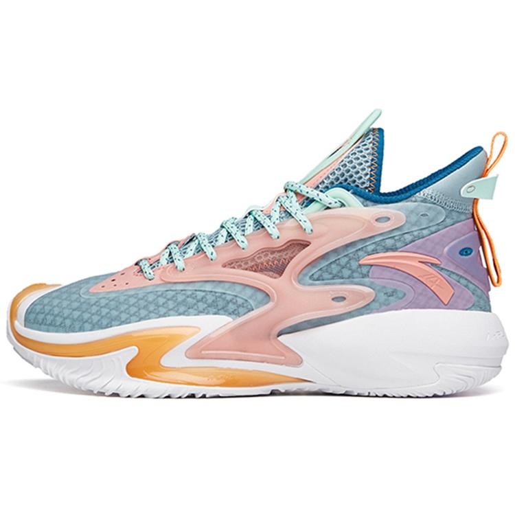 ANTA Shock The Game 5 Mid  Pink Green  Men s 112131601-3 EU 44.5