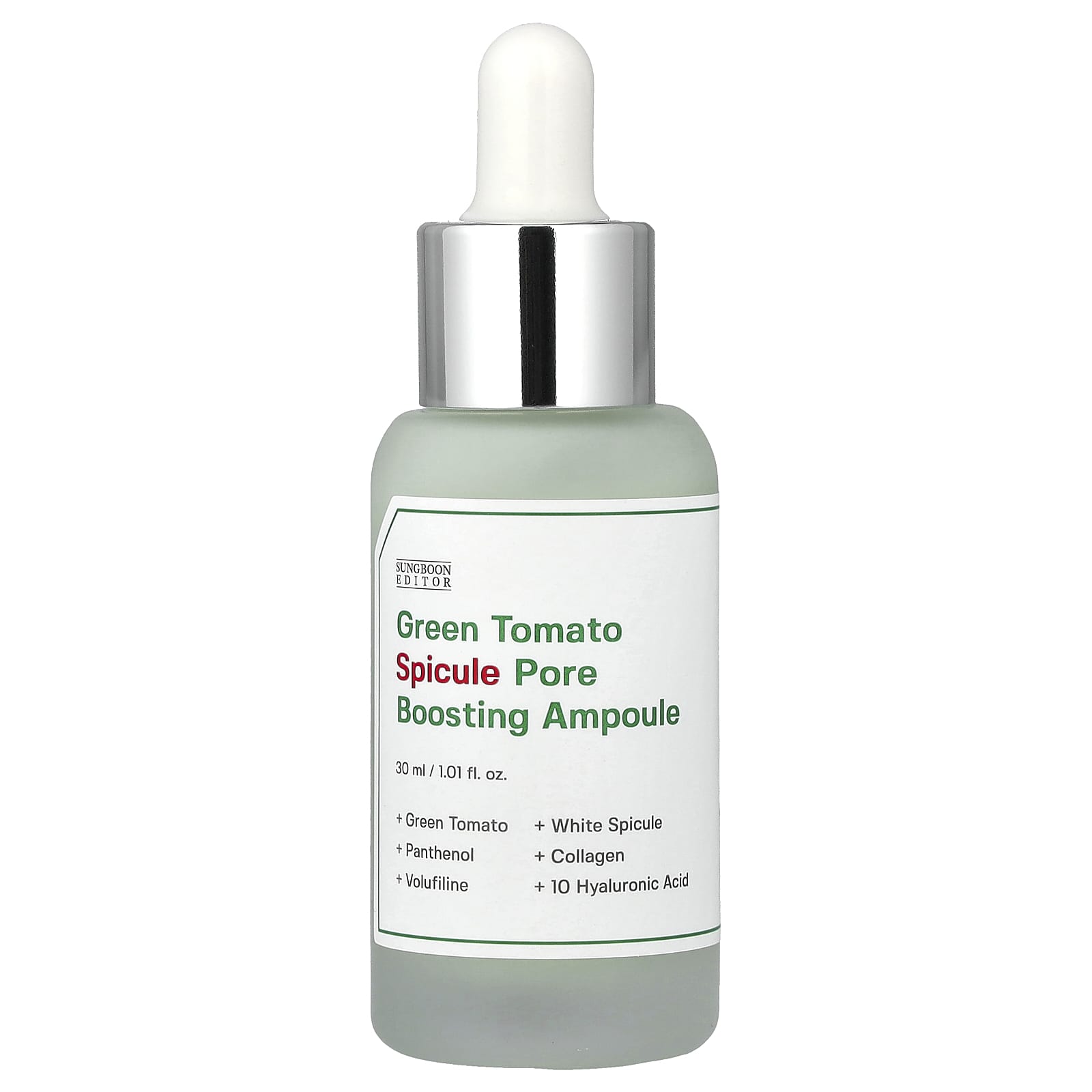 

Sungboon Editor, Green Tomato Spickle Pore Boosting Ampoule, 30ml (1.01 fl oz)