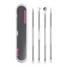 4-Piece Stainless Steel Double-Ended Blackhead and Acne Extractor Set