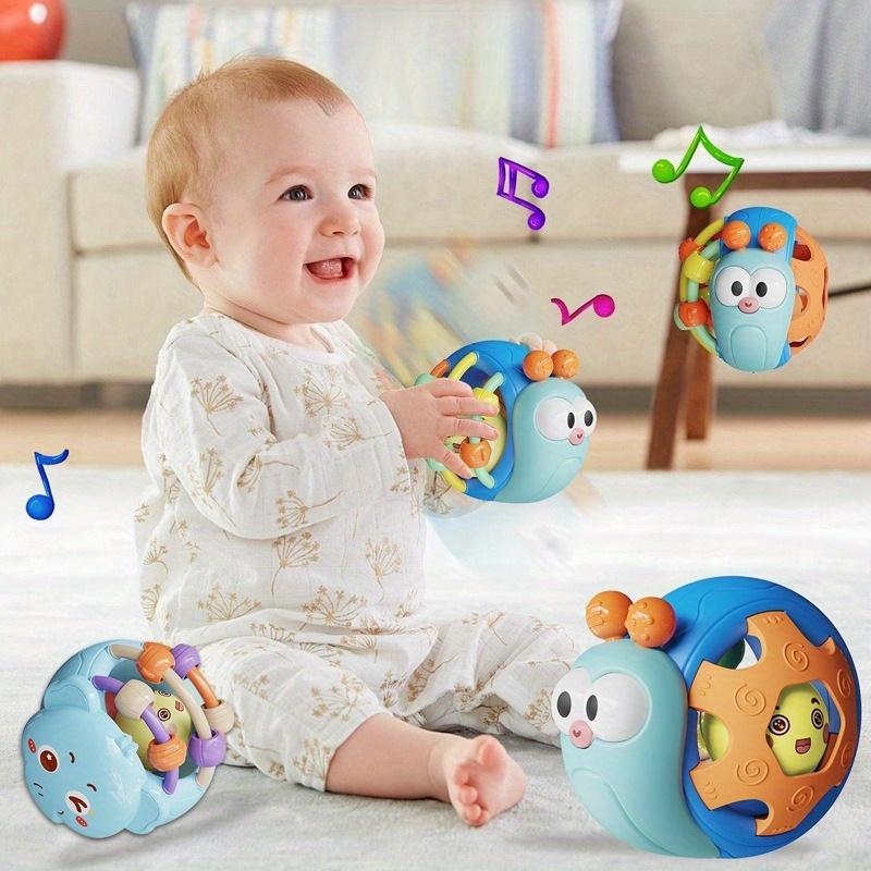 Sonajero de Mano para Bebé Puzzle Educación Temprana Sonajero de Caracol Bola de Plástico Color Festival Puede Enviar Regalos de Cumpleaños Navidad