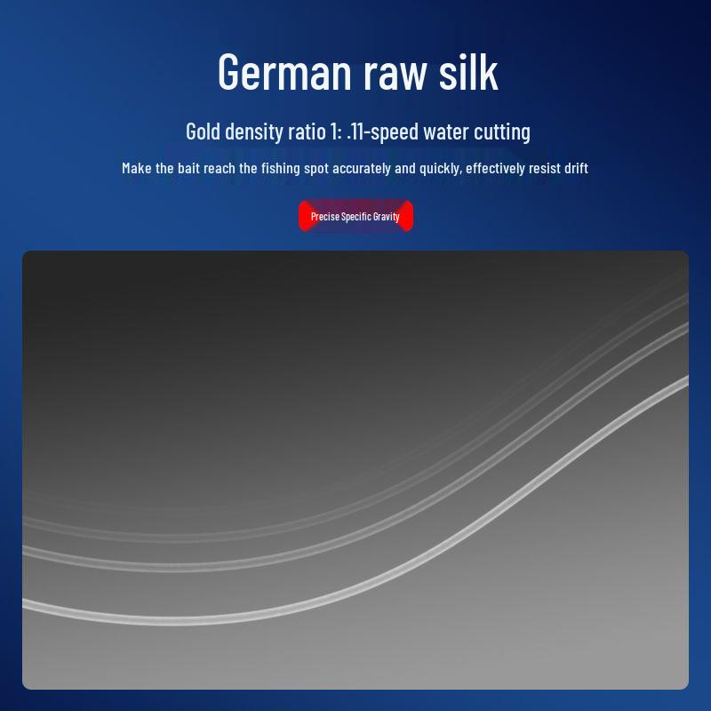 German Premium No-Kink Ultra-Soft Fishing Line - Strong Tensile Nylon Leader