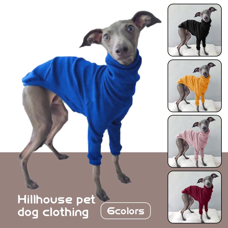 Nici na szyję dwunożne ubrania dla zwierząt domowych Greyhound Whippet kurtka płaszcz rozciągliwa piżama dla zwierząt z golfem S-5XL