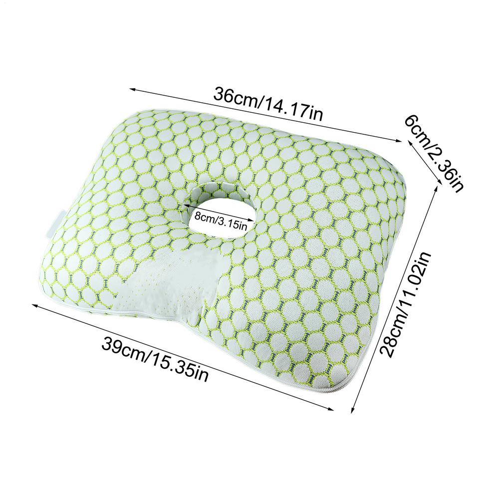 

Pillow side sleep piercing ear pillow special elf ear cup pressure resistant hollow travel pillow earphone pillow зелёный