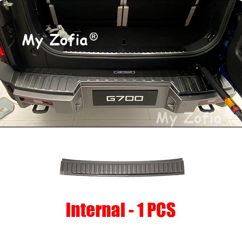 For Jetour G700 2025 2026 Car ABS Carbon Fieber Trunk Door Guard Strips Plate Door Sill Scuff Threshold Protector Cover  Sticker