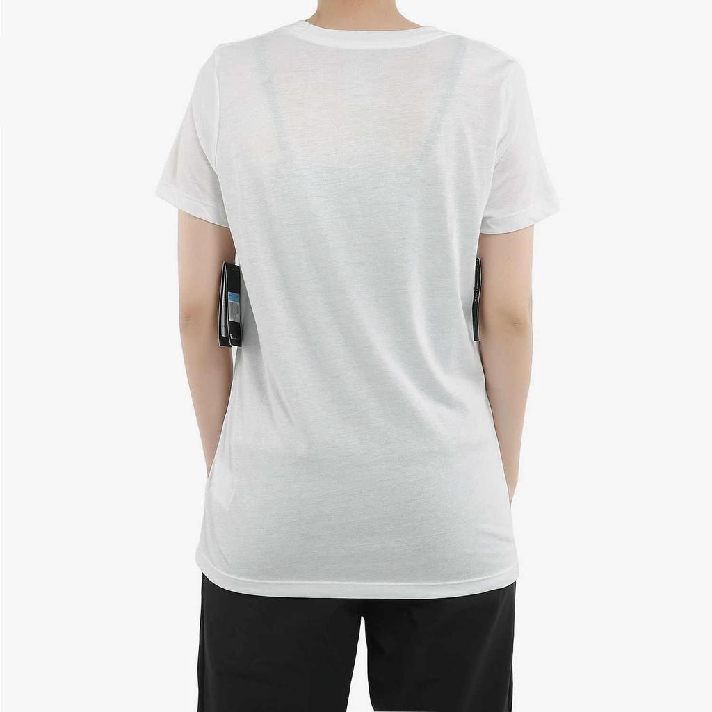 Nike Logo Letter Print Round Neck Short Sleeve T-Shirt Women Tops White CQ0961-100