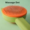 Cat Comb Stainless Steel Cat Brush Massage Cats Hair Comb One-button Pet Hair Remover Pet Grooming Cleaning Tools Pets Supplies