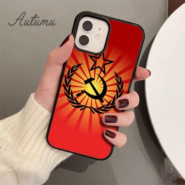 

Чехол для телефона с гербом СССР для iPhone 11 12 13 14 Pro Max mini X XR XS SE 2020 6S 7 8 Plus Samsung Galaxy S21 S22 iPhone 5 5s SE