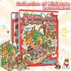 10Pcs/Set Cartoon Christmas Miniature Scene Diorama Stickers Diy Handmade Stacked Scrapbook Stickers Holiday Decoration Gifts