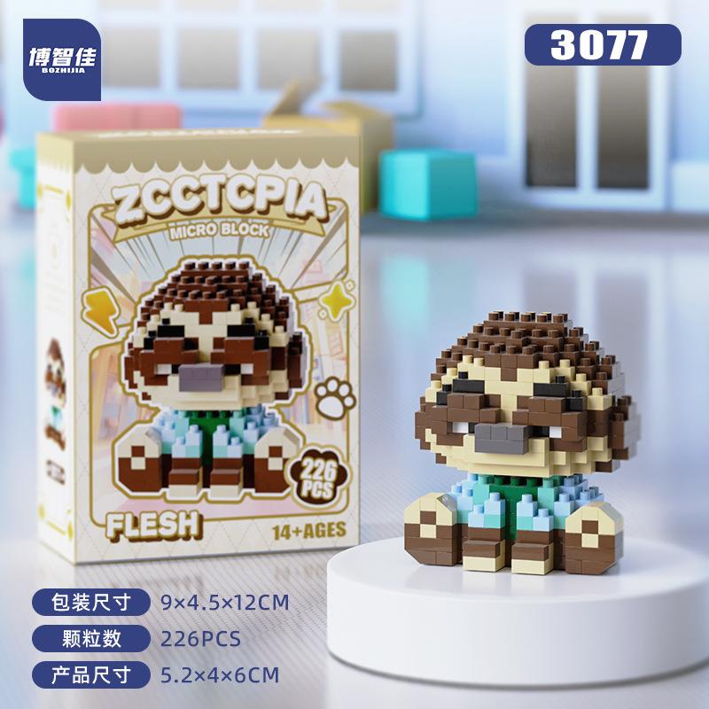 Kawaii Hayvanlar Alemi Mikro Yapı Taşları Nick Gary Benjamin Flash Finnick Figür Model Montajlı Tuğla Oyuncaklar Çocuklar İçin Sants Hediye