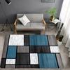 1pcs Thick Blue-white-gray Plaid Pattern Mat, Living Room Bedroom Mat, Kitchen Corridor Bathroom Laundry Machine Washable Absorbent Mat