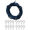 Multipurpose Use Curtain Wire 5 Meter Length Comes with 8 Metal Hook and 8 Screw Eyes Set Home and Garden Curtain Decors