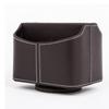 1pcs Leather Rotating Desk Organizer with Pen Holder & Makeup Storage Box for Remote Control/Stationery/Cosmetics