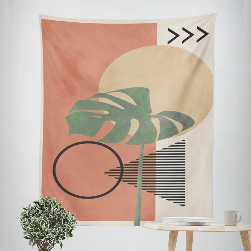 Simple Illustration Style Decorative Tapestry Home Wall Decoration Office Living Room Tapestry