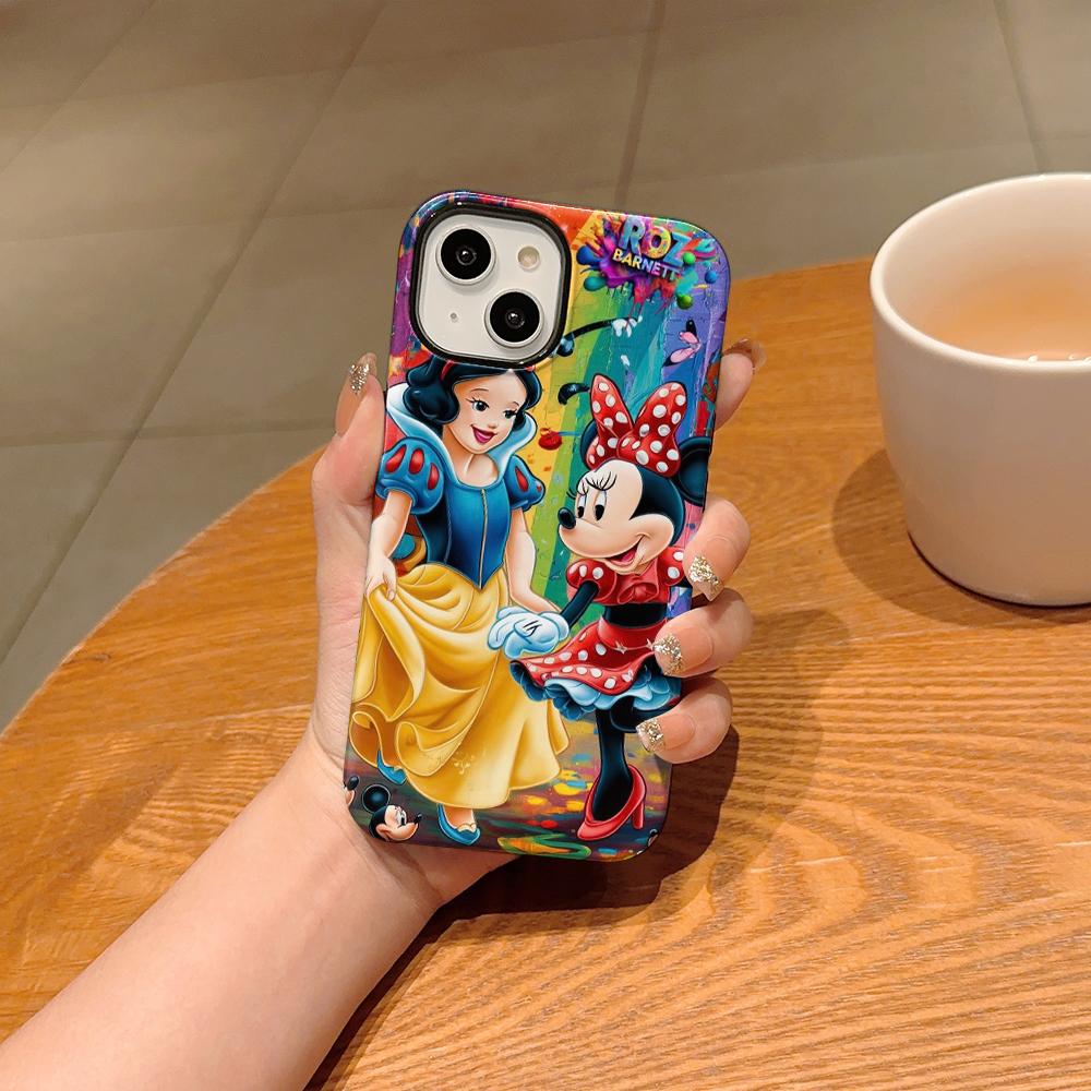 Disney phone case, double-layer protective cover, suitable for iPhone X/XS/SE/7/8/11/12/13/14/15/16/17 Pro Max Plus