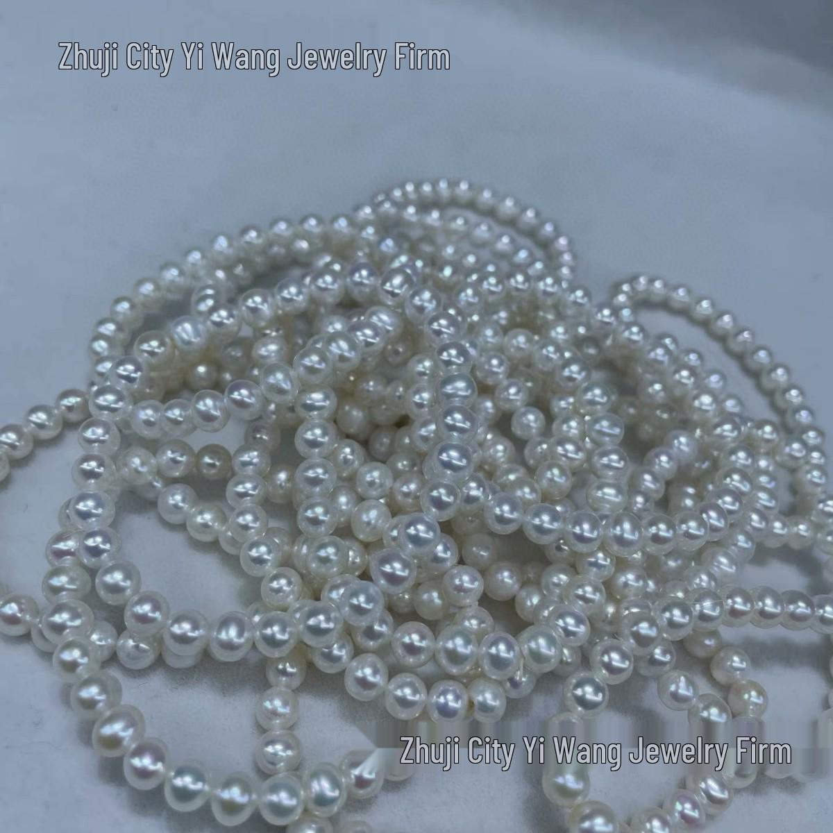 

Aurora Cool White 5-6mm Freshwater Pearl Bracelet with Rich Overtone 16cm білий