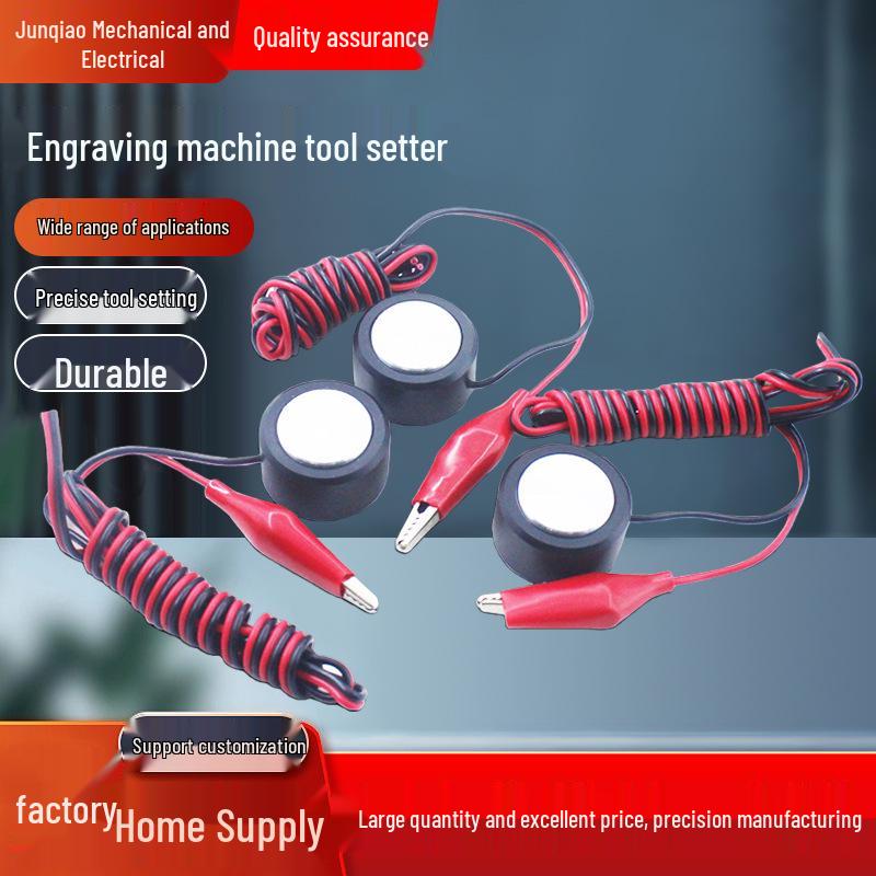 

25mm High-Precision CNC Spindle Tool Setter Block - Waterproof & Oil-Proof Red and Black Wire Tool Setter Block