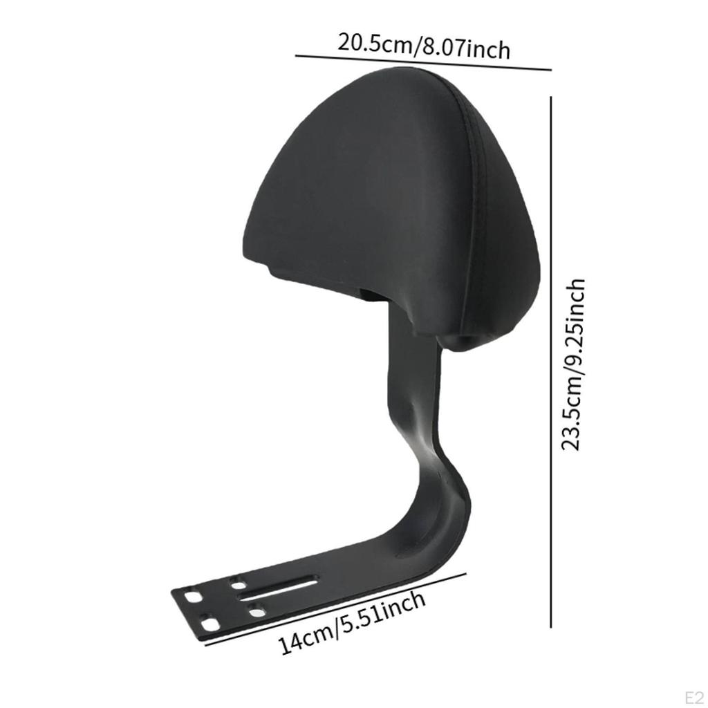 Passenger Backrest Back Rest Cushion Easy Installation Soft Comfortable Detachable