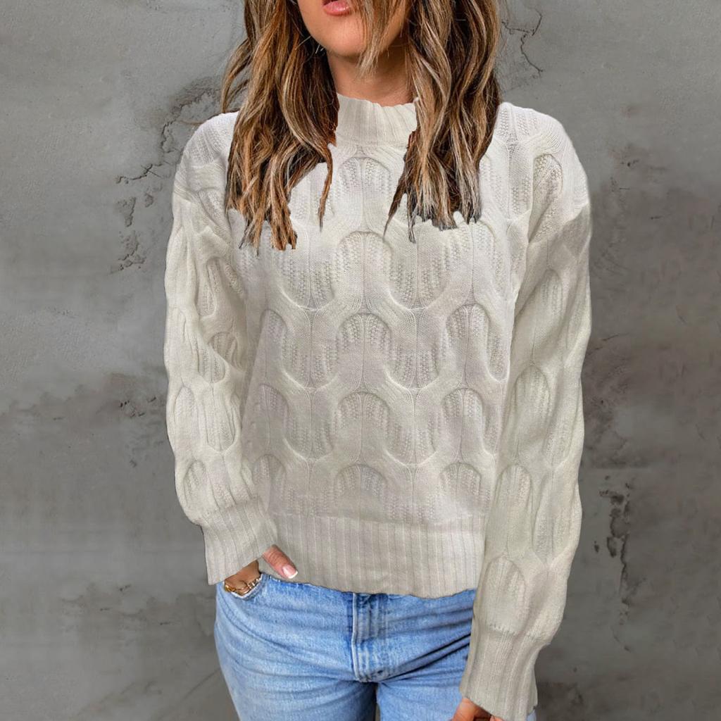 Damski sweter casualowy z luźnej dzianiny