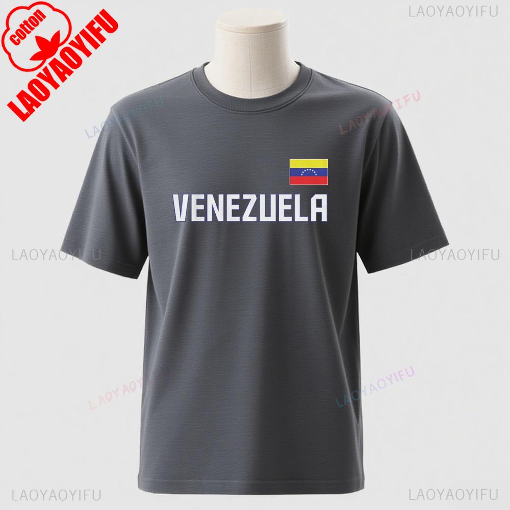 Venezuela National Flag Unisex Tshirt South America Women Unisex High Quality Cotton Casual High Quality Cotton Graphic T Shirts