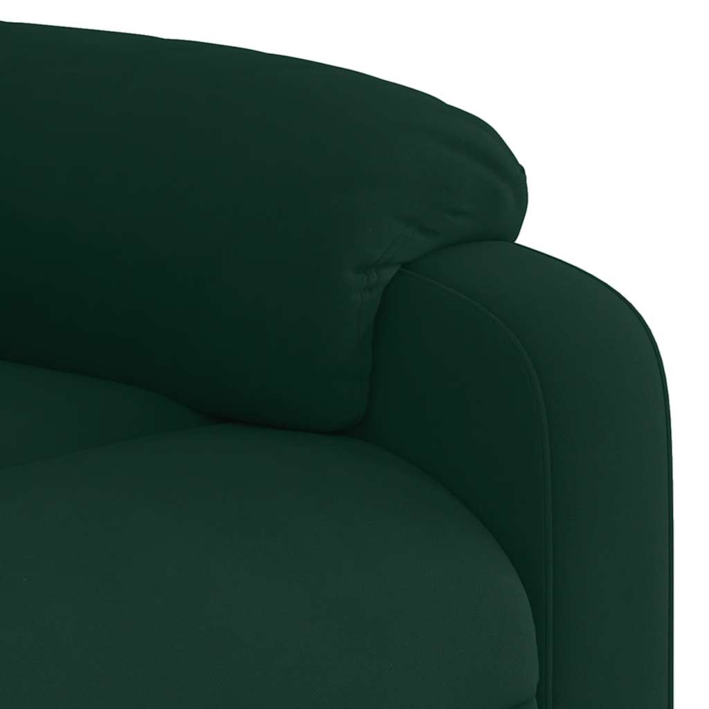 Electric Recliner Chair Dark Green Velvet