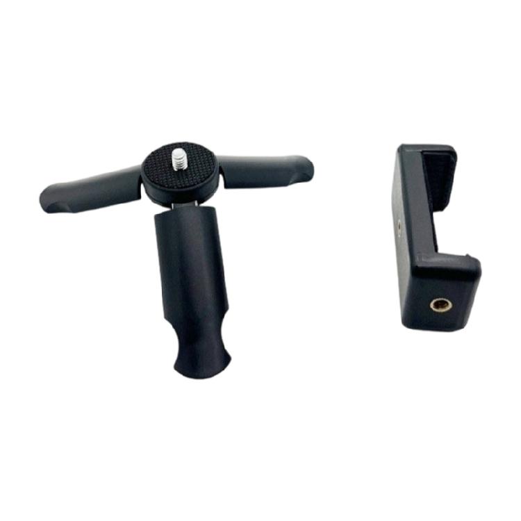 Slip proof Rubberized Phone Clamp Tripod For Action Cameras Adjustable Grip Outdoor Photography Video Recording