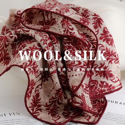 70% Wolle 30% Echte Seide Schal für Damen Schals Wickel Foulard Schals Pashmina Weibliches Hijab Bandana bufanda Halstuch schals 65cm