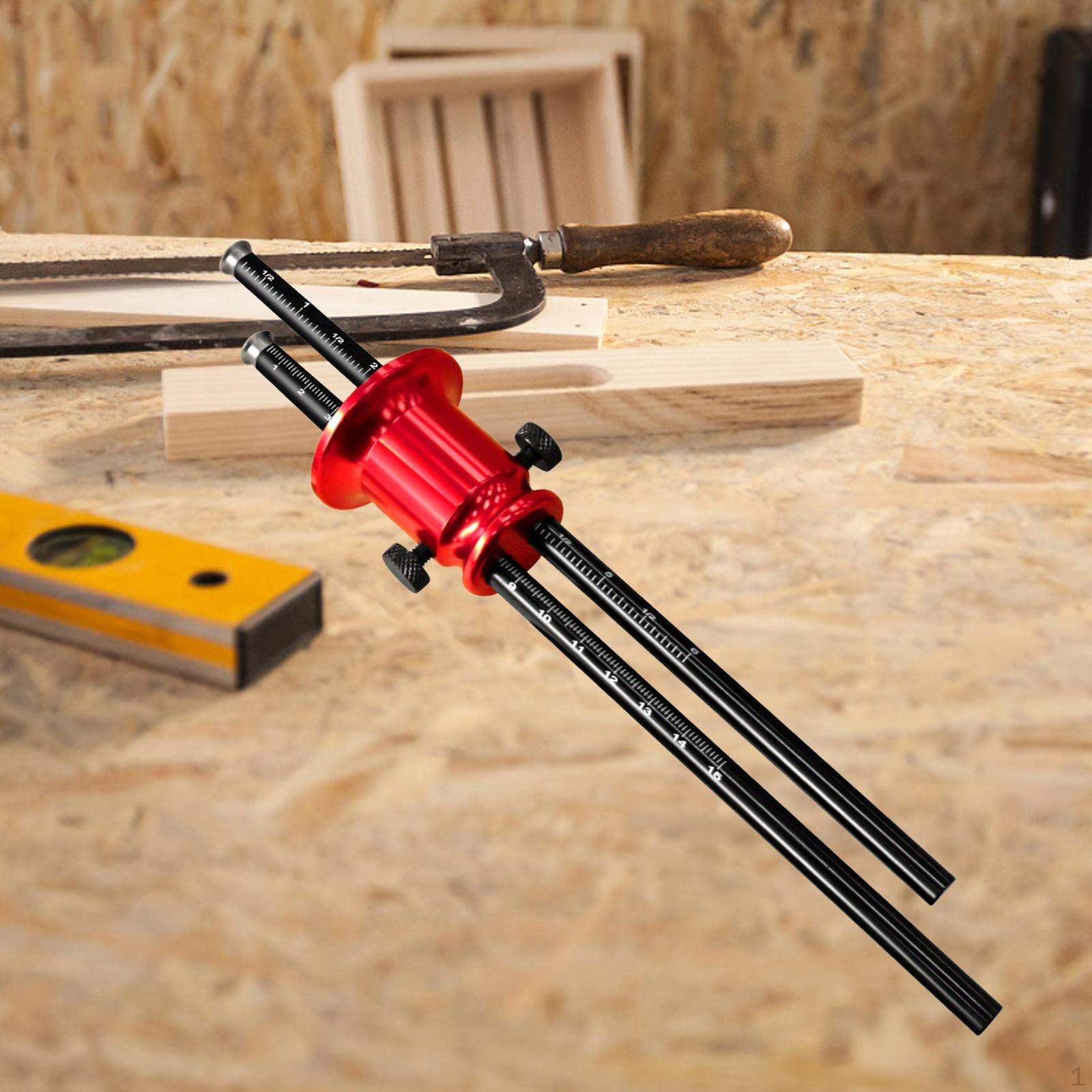 

Shaft Wheel Marking Gauge with Metric And Inch Measurements for Wood Projects червоний