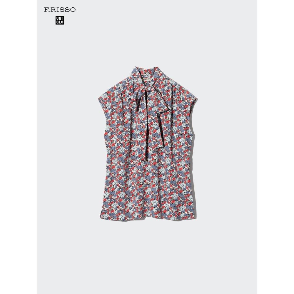 Uniqlo Bow Tie Blouse  Sleeveless  Print