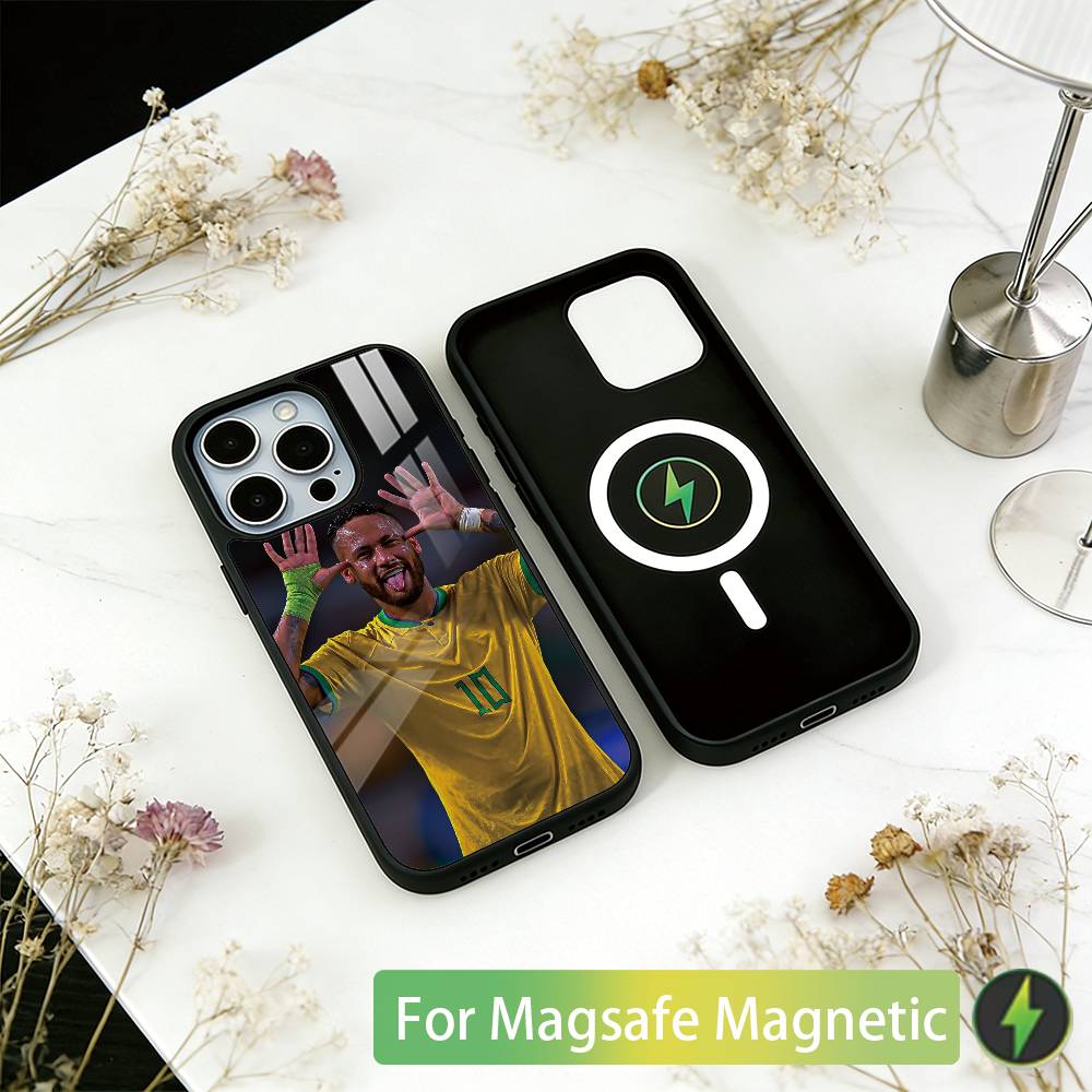 Football Star 10 N-Neymar  Phone Case For iPhone17,16,15,14,13,12,11 Plus,Pro Magnetic with Magsafe Wireless Charging