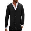 FiveFive Men's Fashion Cardigan Jacket Solid Color Button Casual Loose Knit Cardigan Solid Color Button Cardigan