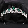 DIEZI 8 Colors Korean Elegant Crystal Tiara Crown Women Girls Party Bridal Bride Rhinestone Crown Wedding Hair Accessories