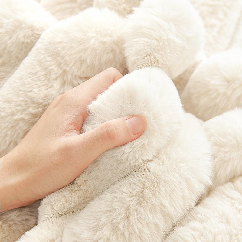 Premium Non-Slip Rabbit Fur Sofa Cushion for Autumn and Winter