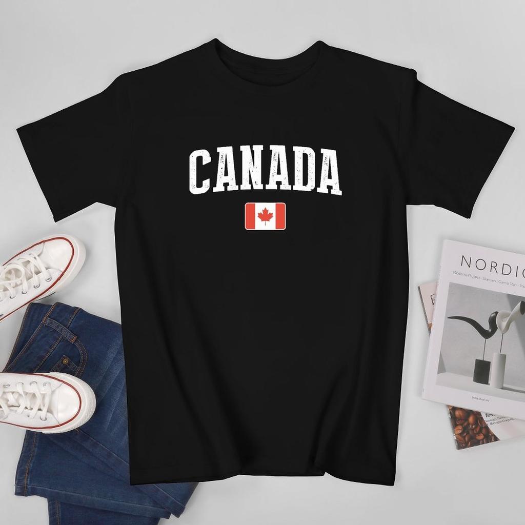 More Design Canada Flag Canadian Unisex Tshirt Tees Tshirt Oneck T Shirts Unisex Boys Clothing 100 Cotton