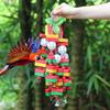 Bird Chewing Toy Parrot Cage Bite Toy Pet Supplies for Cockatoos African Grey Macaws Large Bird Parrot Toy Natural Wooden Blocks