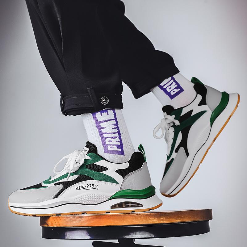 Fashion Men Casual Sport Shoes Fashion Designer Breathable Mesh Leisure Sneakers Street Youth Cool Striped Trainers